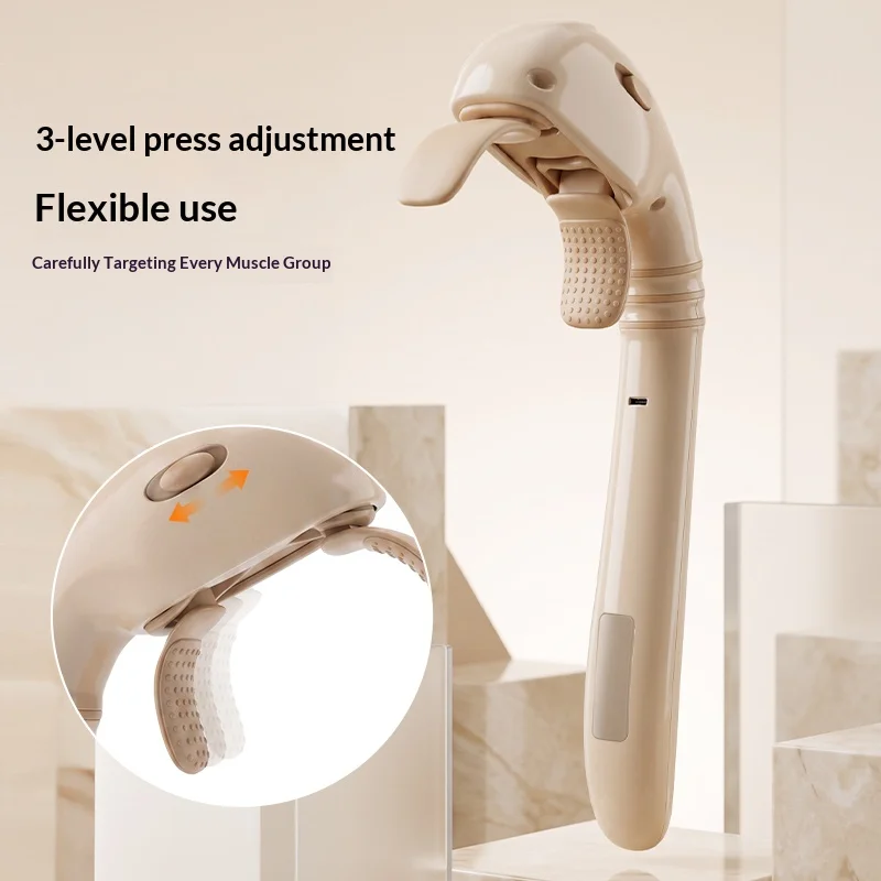 Wireless Handheld Trapezius Kneading Massager, Biomimetic Neck and Shoulder Massager, Relieve Muscle Tension during Travel