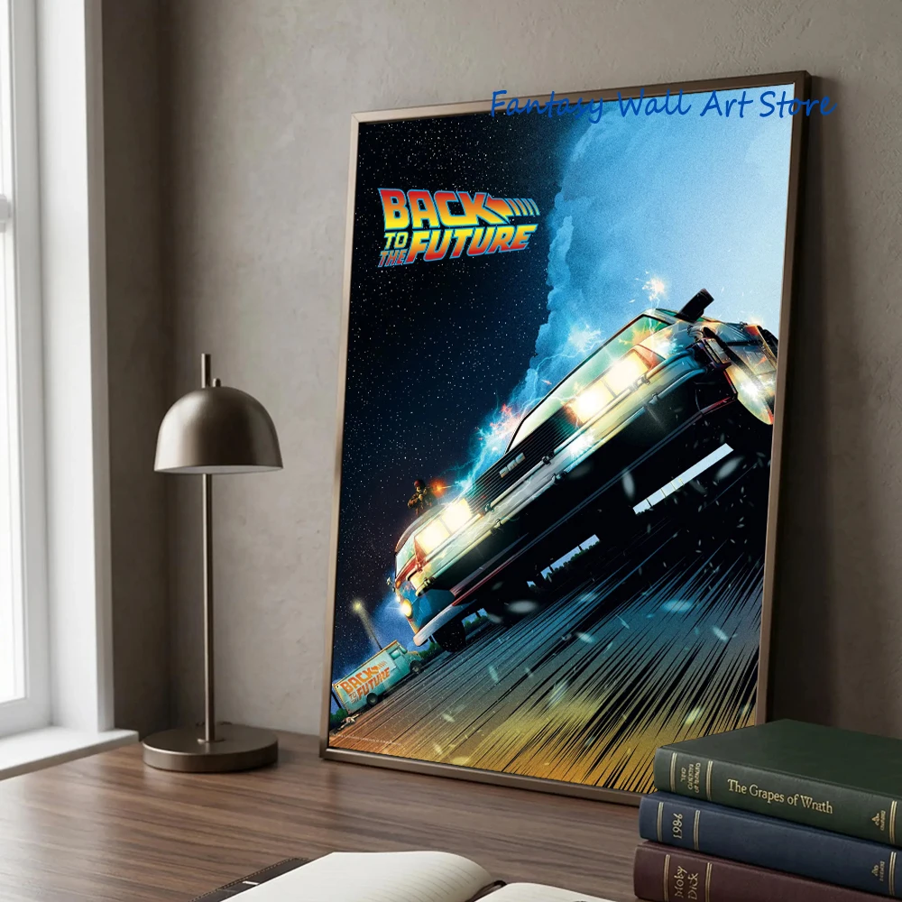 Back To The Future Classic Science Fiction Film Vintage Poster Film Canvas Printing Poster Home Living Room Aesthetic Wall Deocr
