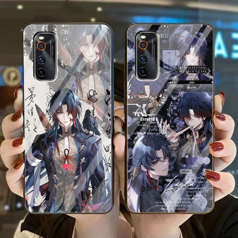 Honkai Star Rail Blade Phone Glasses Case For Iphone 14 13 12 11 Pro Promax Case Anime Cartoon Cell Phone Cover Shell Accessorie