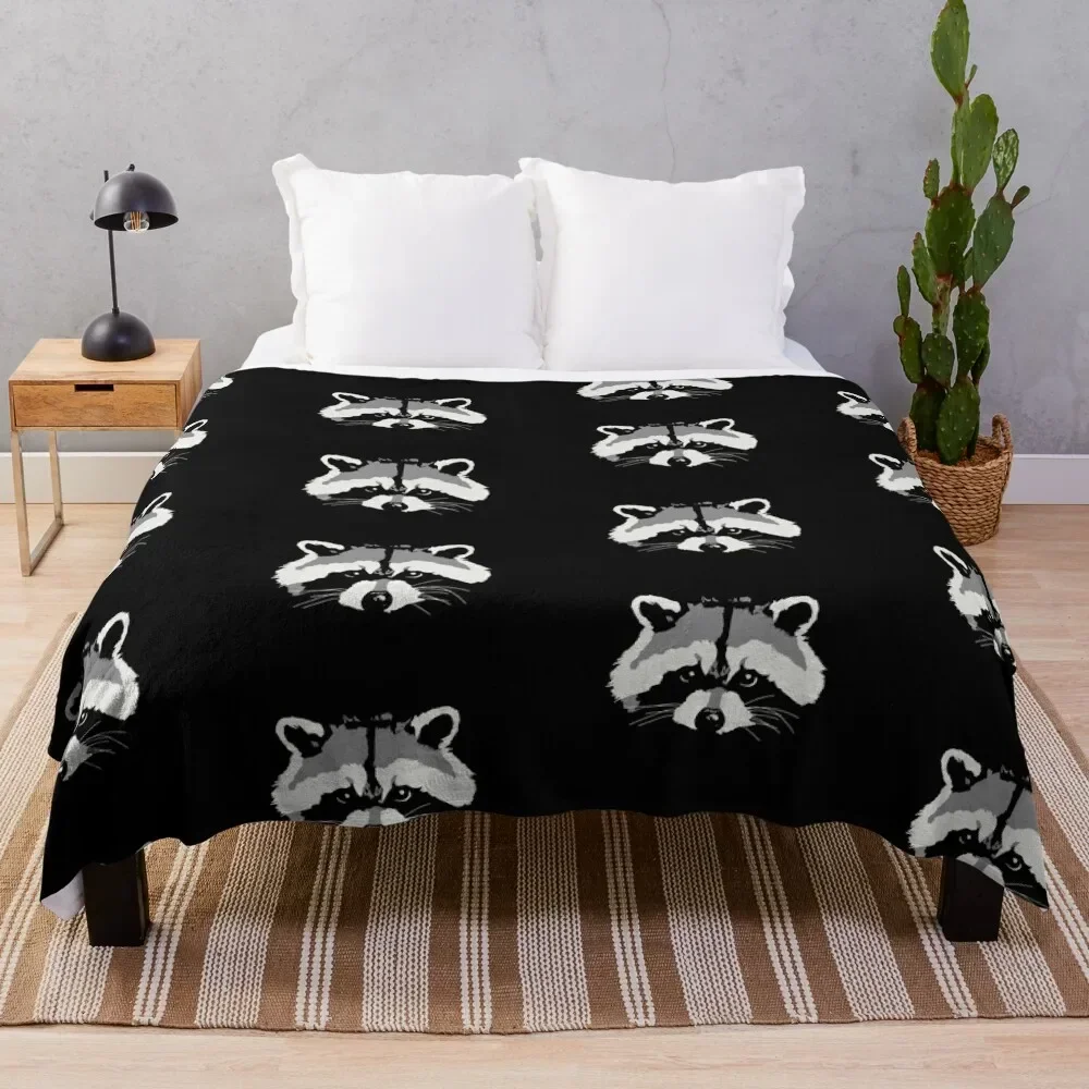 

Raccoon face Throw Blanket Summer Comforter Flannels Bed Fashionable Blankets