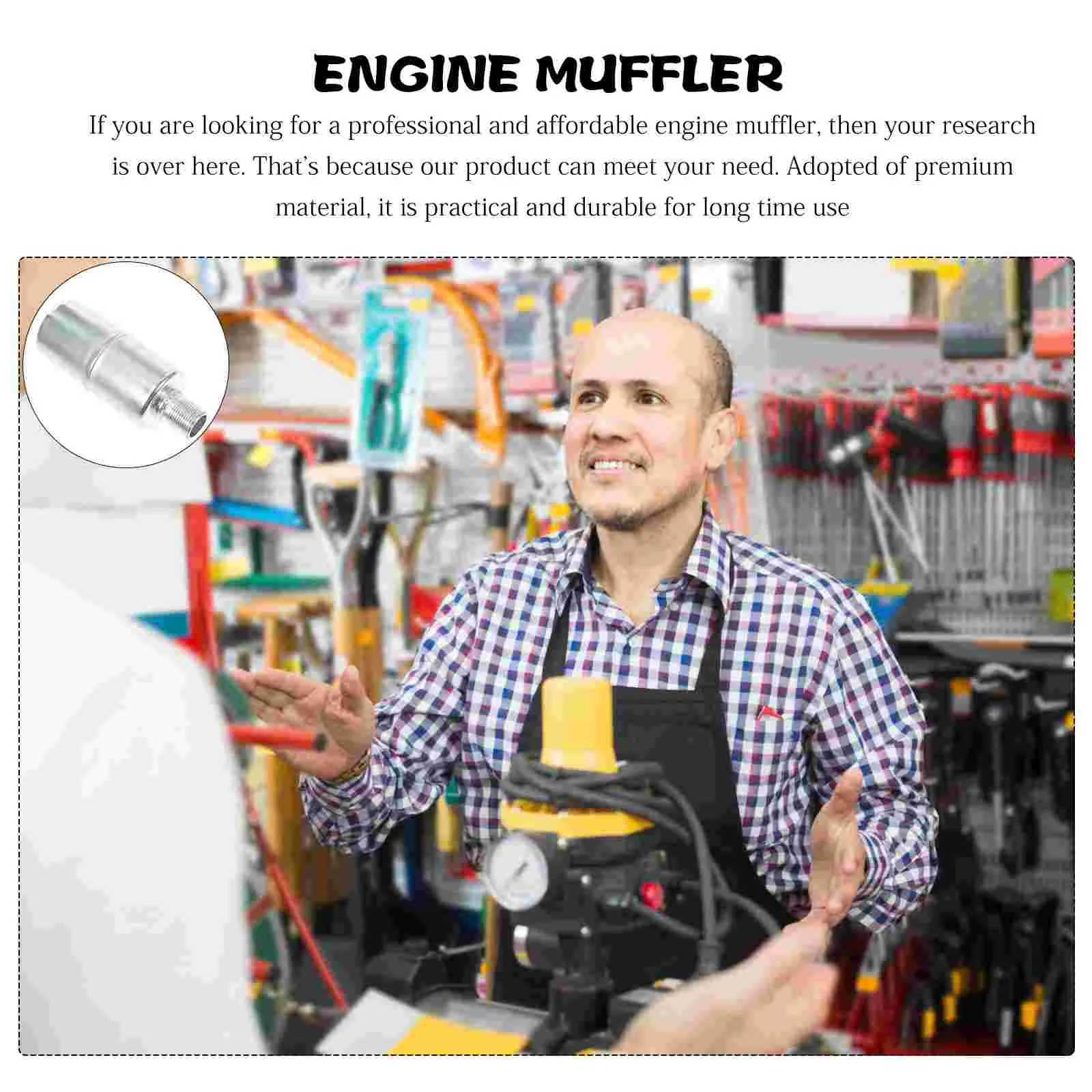 Lawn Mower Part Engine Muffler for Garden Equipment Vertical Generator Lawnmower