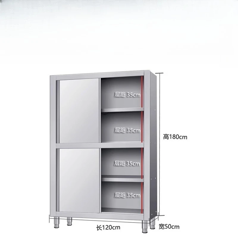 stainless steel cupboard food cabinet hotel kitchen cleaning cabinet four door vertical cabinet canteen commercial locker