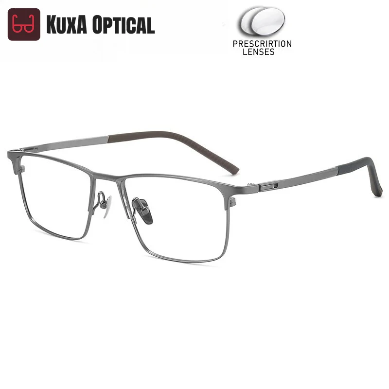 

KUXA Men Glasses Frame High Quality Prescription Glasses Correct Myopia Hyperopia Lenses Progressive Clear Vision Optical Eyewe