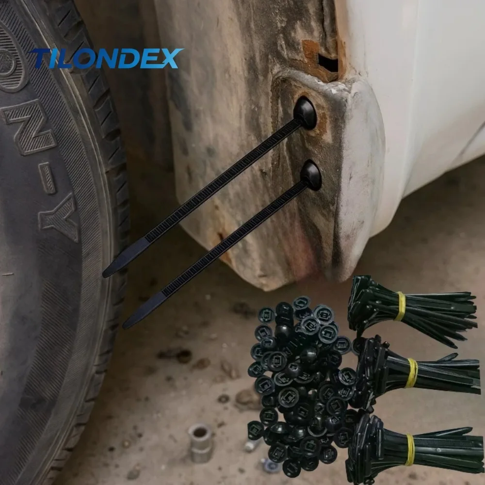 TILONDEX Universal Nylon Cable Tie Buckle Auto Fastener Screw Replacement Clip Car Fender Trunk Engine Guard Panel Wire Manageme