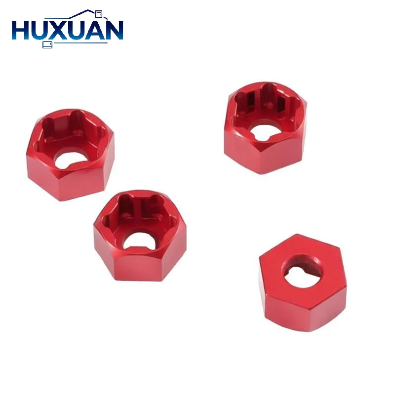 5mm to 7mm Hex Wheel Hub Adapters 4Pcs Rustproof Conversion Parts for Axial SCX24 1/24 RC Car Wheel Modification