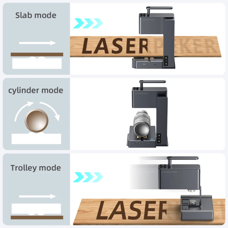 LaserPecker-Mini graveur laser portable, machine de gravure pour déterminer le bois, le métal, le cuir, la marque de logo, la crevette, 450nm