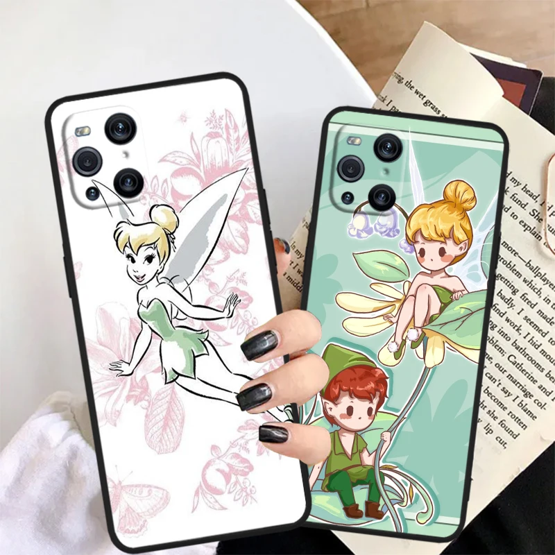 Wonderful Fairy Cartoon Cute For OPPO Find X6 X5 X3 A54S A5 A94 A16 A53S A57 A74 A72 A98 A78 A96 A9 5G Black Funda Phone Case