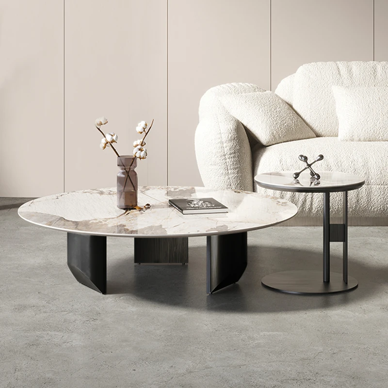 

Marble Side Coffee Tables Round Tv Stand Minimalist Coffee Tables Italian Table Basse De Salon Living Room Furniture LQQ30XP