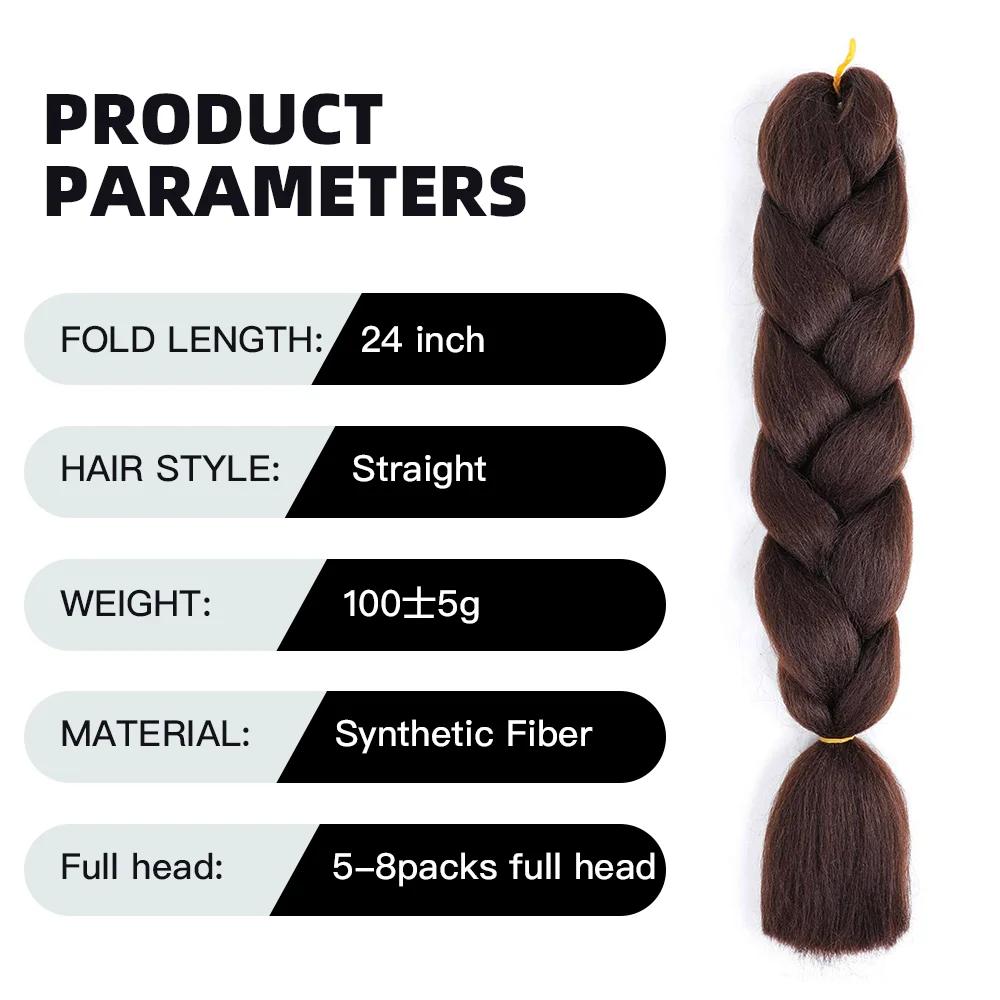 Jumbo Braids Hair Kanekalon Expression Hair for Braids Synthetic Braiding Hair Extensions Rainbow Colorful Twist Hair Extensions