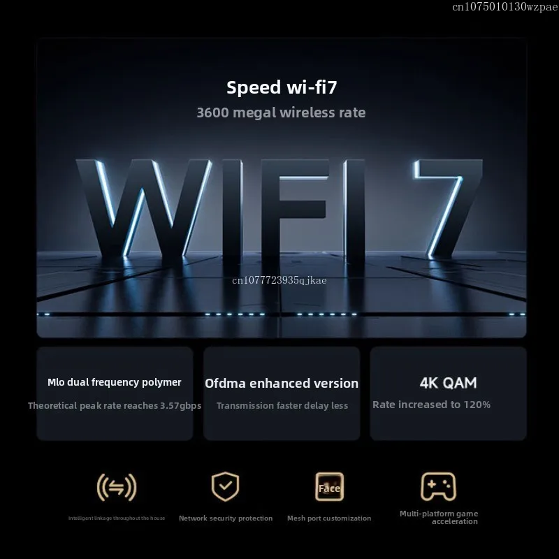 XIAOMI MIJIA Router BE3600 (Schwarz) Wanddurchdringender Hochgeschwindigkeits-Dual-Band-Router für zu Hause WiFi7 MLO Dual-Band Aggregation
