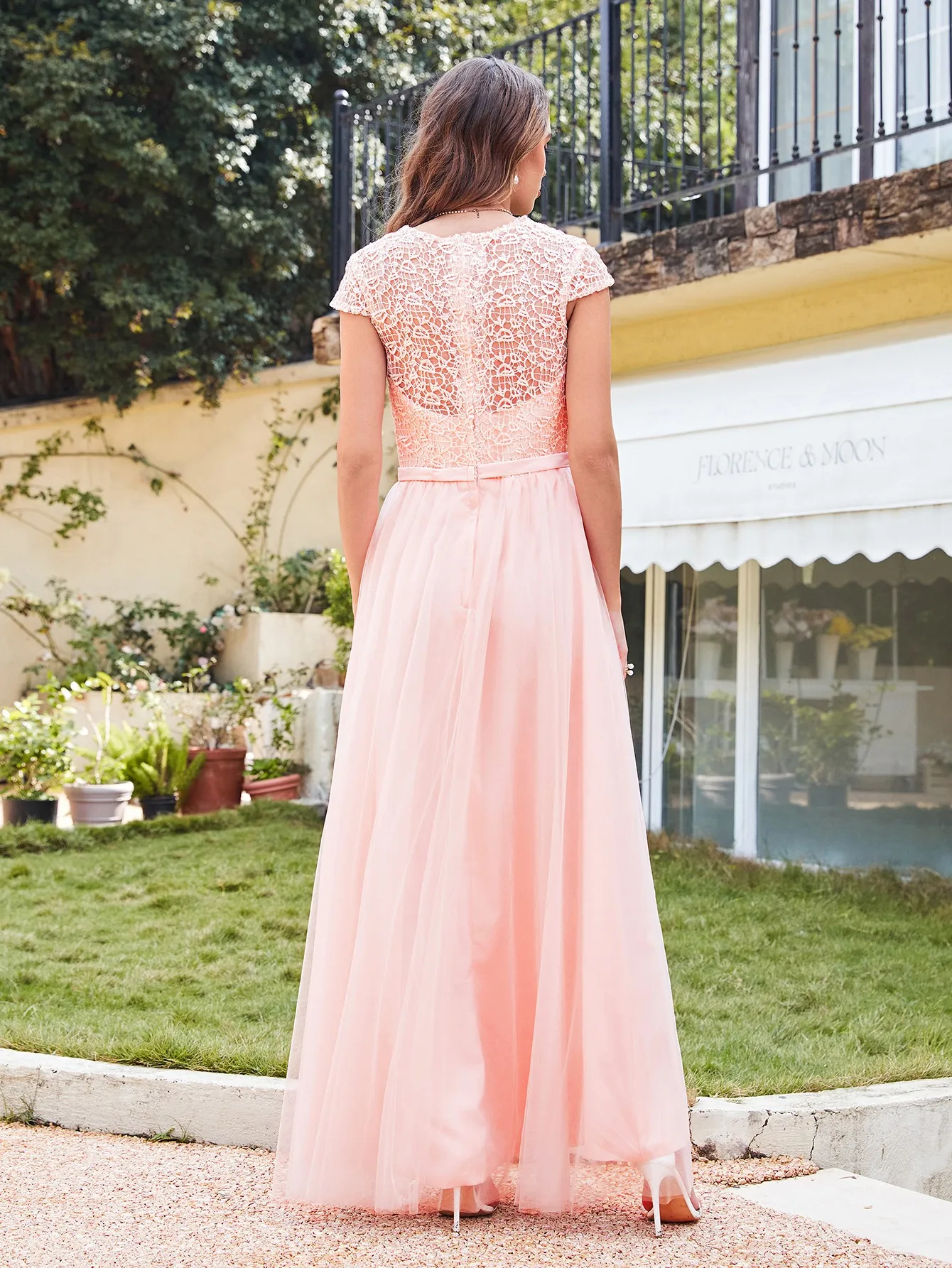 Pearl Pink Chiffon Lace Bridesmaid Dresses Sweetheart Long Evening Gowns With Sashes Formal Occasion Party Prom Vestido De Festa