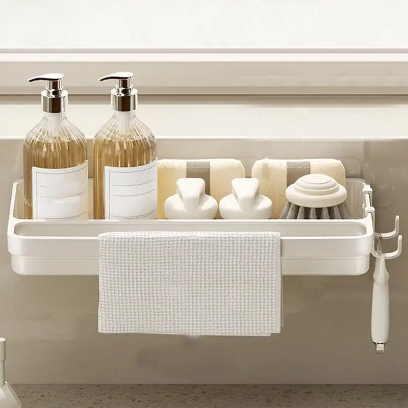 

Sink Faucet Countertop Storage Kitchen Rack Sponge Rack Compact Sink Drain Tray Bathroom Soap Dish Brush Storage Rack