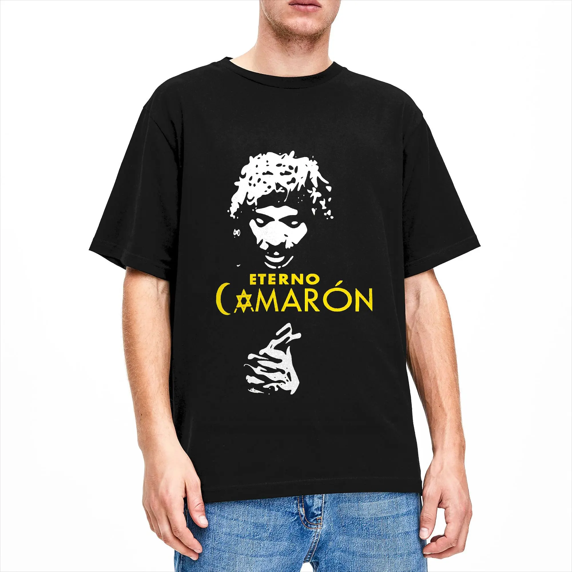 Harajuku T-Shirt Summer Camaron De La Isla Novelty T-Shirts  Pure Cotton Tshirt for Couple Y2K Basic Short Sleeve Tops