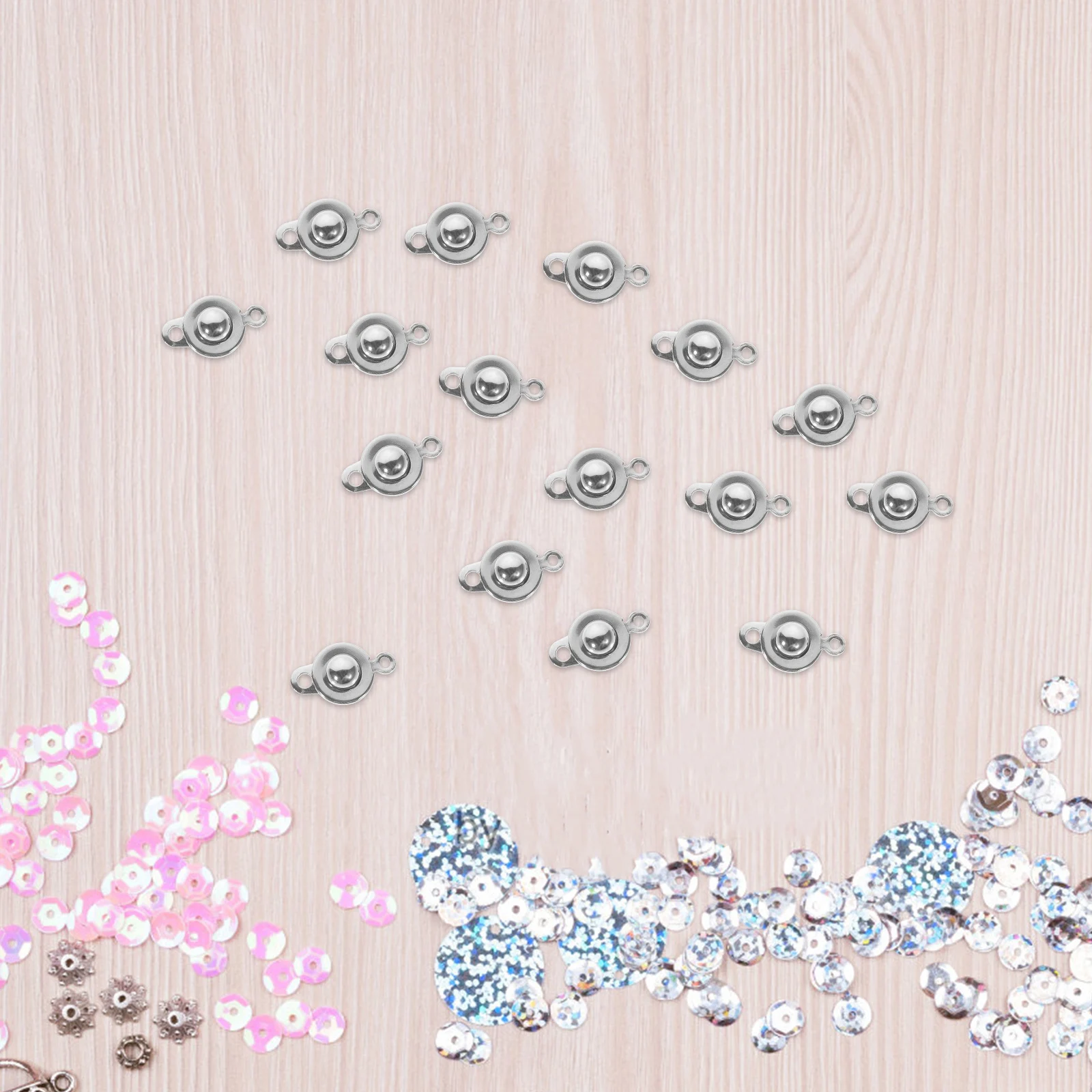 

5 pcs Stainless Steel Snap Clasps Ball Socket Metal Button Necklace Making Jewelry Craft Projects Bracelet DIY Tools Parts