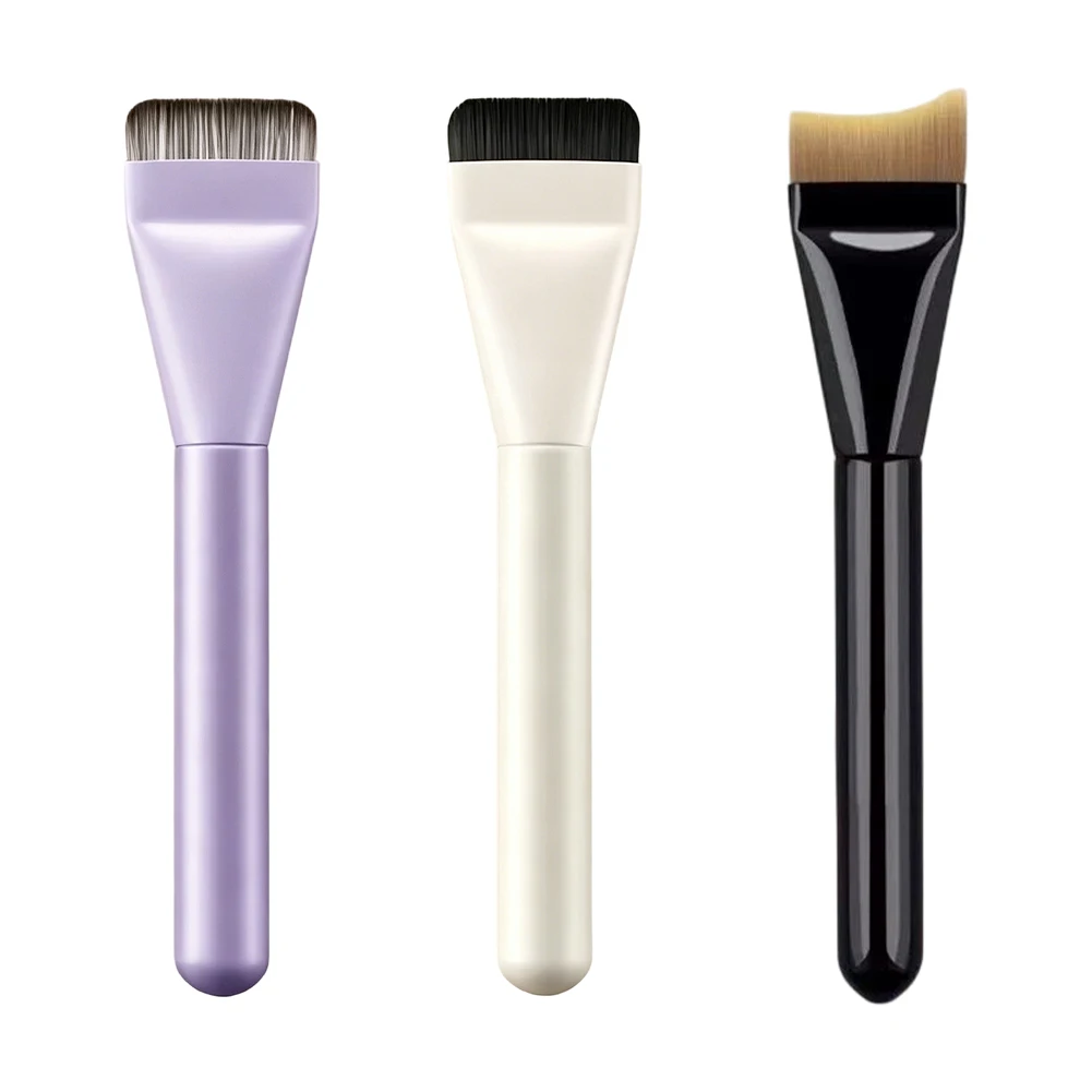 Flat Head Foundation Brush Straight Cut Makeup Brush for Liquid Foundation & Face Mask Application Dense Flat Top Cosmetic Tool