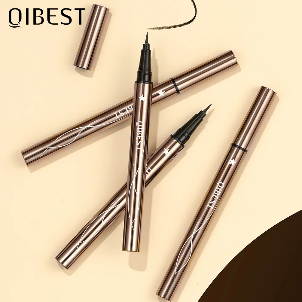 Qibest 2 Gekleurde Eyeliner Parel Metallic Potlood Glitter Eyeliner Kit & Lipliner Professionele Oogmake-Up Liners En Schaduwpotlood