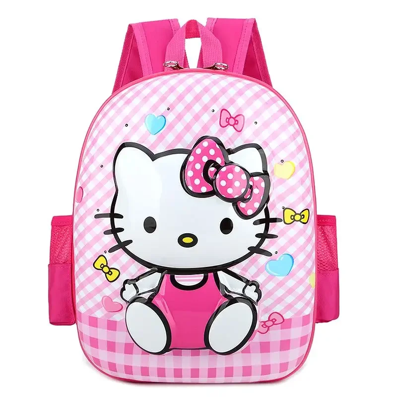 

MINISO Kawaii Hello Kitty School Backpack for Girl Student School Bag with Flashing Light Nylon Fabric Luxury Designer Bag