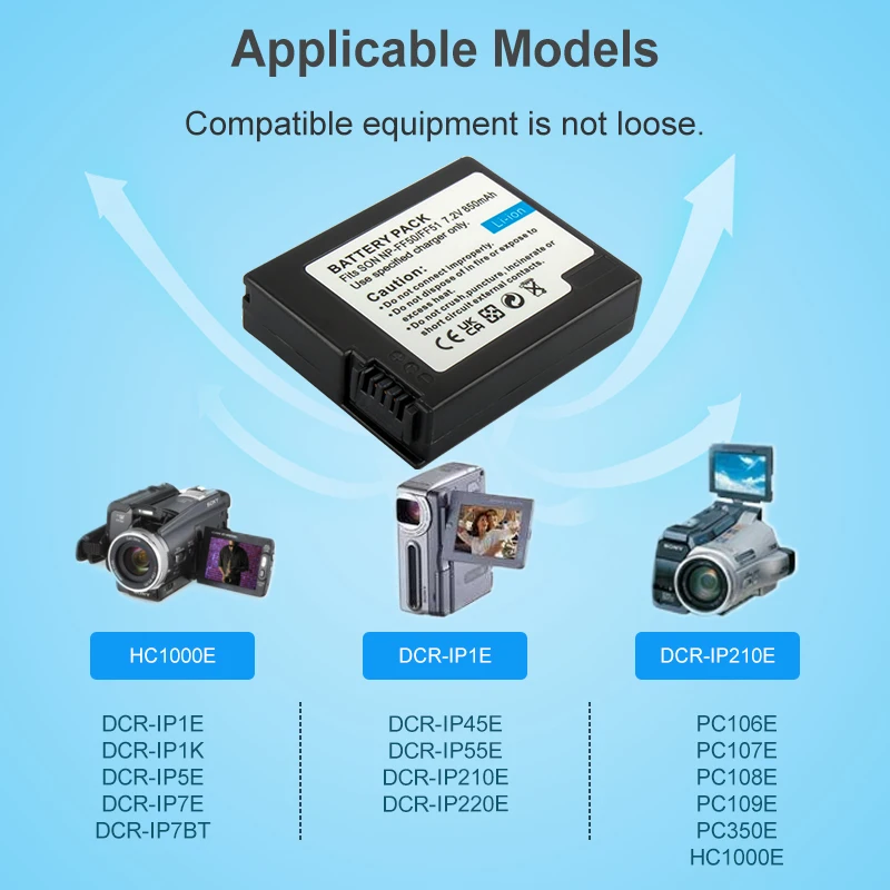 Аккумулятор для камеры NP-FF50 для Sony NP-FF51 NP-FF51S NP-FF50 BPF-500, аккумулятор для Sony DCR-IP220E DCR-IP200K DCR-PC107 DCR-PC350