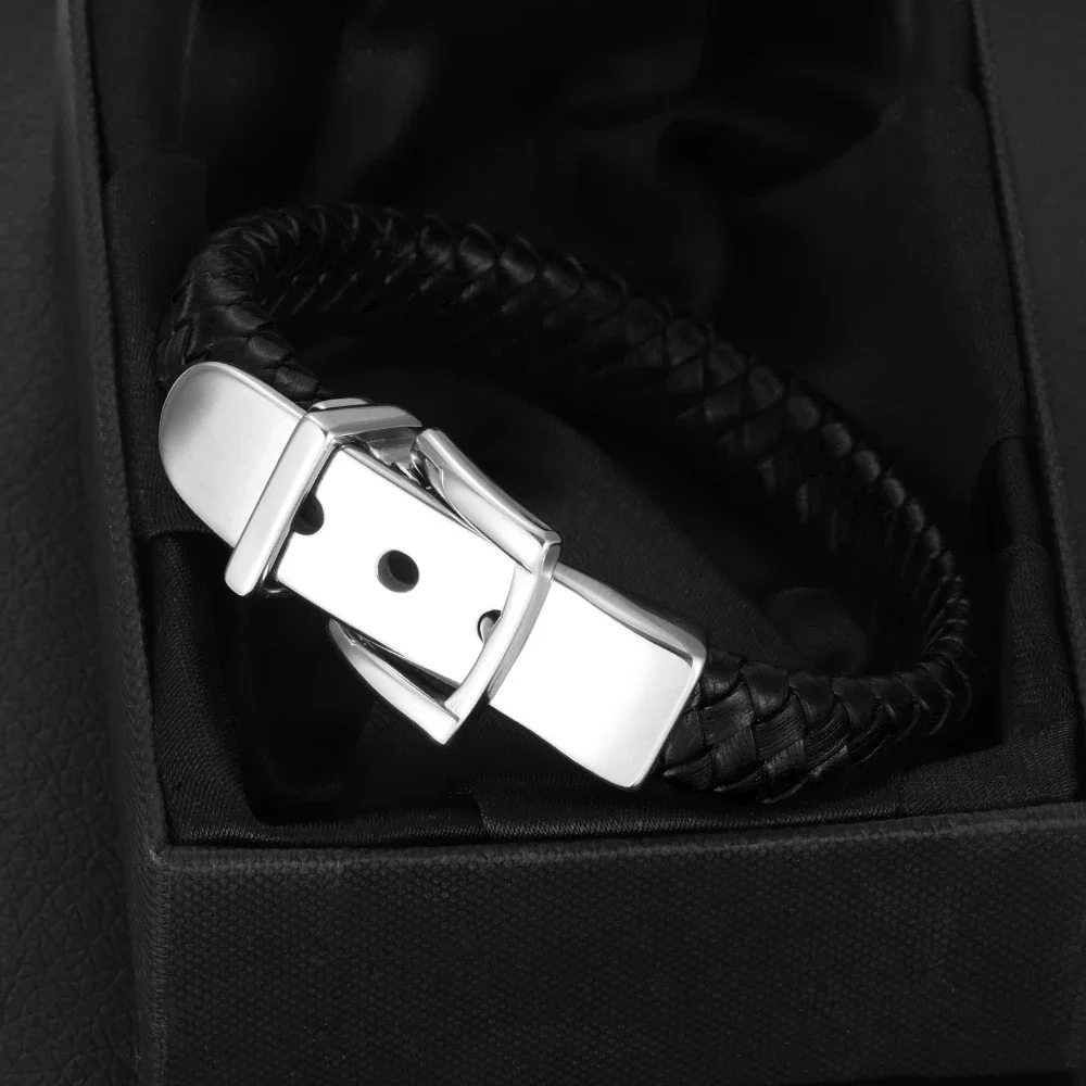 316L Stainless Steel Adjustable Buckle Closure Clasp DIY Bracelet Components Simulated Watch Band 11*5mm Jewelry Making Findings
