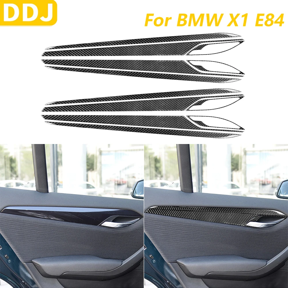

Для BMW X1 E84 2011-2015 Настоящее углеродное волокно, внутренняя передняя и задняя дверная ручка, набор накладок, аксессуары для салона автомобиля, наклейка