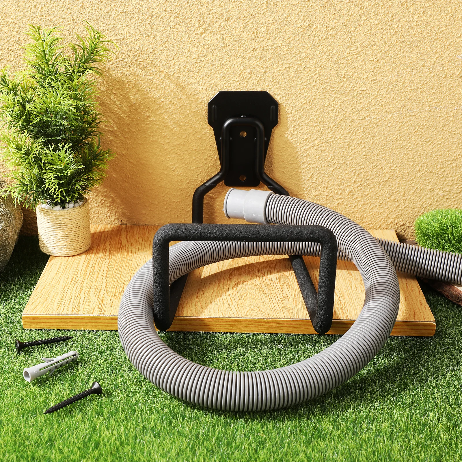 

Garage Storage Hooks Heavy Duty Garden Hose Holder Wall Mount Organizer Space Saving Garden Hose Holder