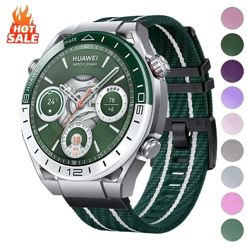 Image of Nylonarmband für Huawei Watch Ultimate 2/1, Laufen, Sport, atmungsaktiv, bequem, 22 mm, Universalband für Huawei GT 4/5/6 Pro 46 mm