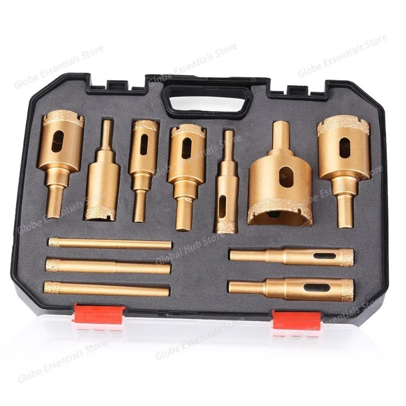 

M10 Hole Opener 12pcs Set Stone Reaming Drill Tile Marble Granite Hole Drill