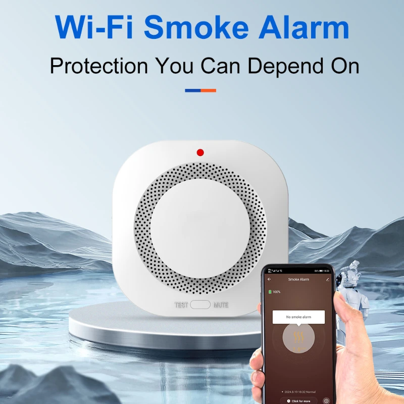 

PG-S11 Independent intelligent home smoke detector fire alarm system wireless WIFI smoke detector home safety fire smoke alarm.
