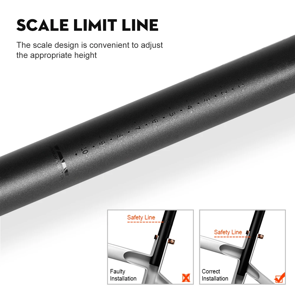 TOSEEK ZF-One Carbon Seatpost 27.2/30.8/31.6mm Matte Black MTB/Road Bike Seat Post Length 280mm Seat Tube Bicycle Parts image 5