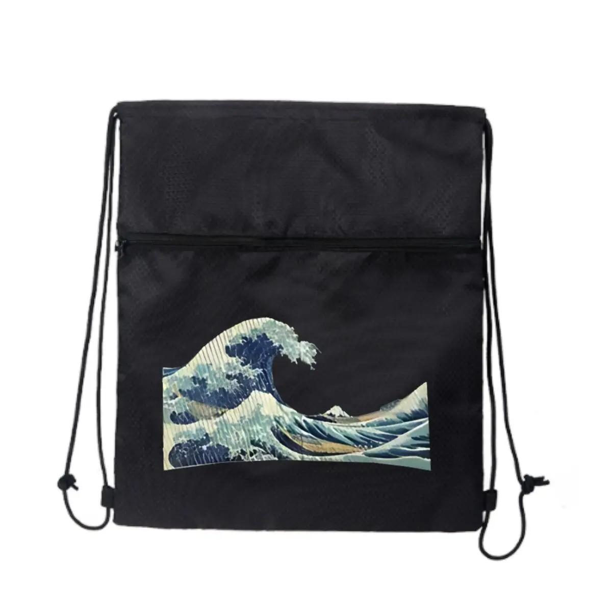 

Рюкзак The Great Wave off the Coast of Kanagawa от Katsushika Hokusai на шнурке — легкий, стильный и просторный