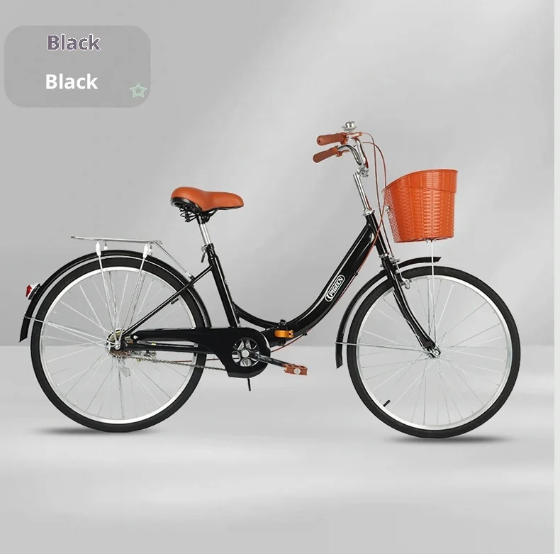 Vouwfiets voor volwassenen Draagbaar Opvouwbaar Commuter Unisex 24-inch Lichtgewicht Geen montage Airless banden Lekbestendig Snelheidsweg