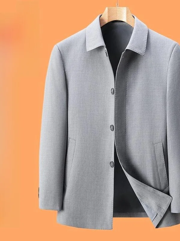 

Мужское шерстяное пальто Busin Sle, осеннее, новое, с отложным воротником, на пуговицах, повседневное, комфортное, с длинными рукавами, для мужчин среднего возраста и...