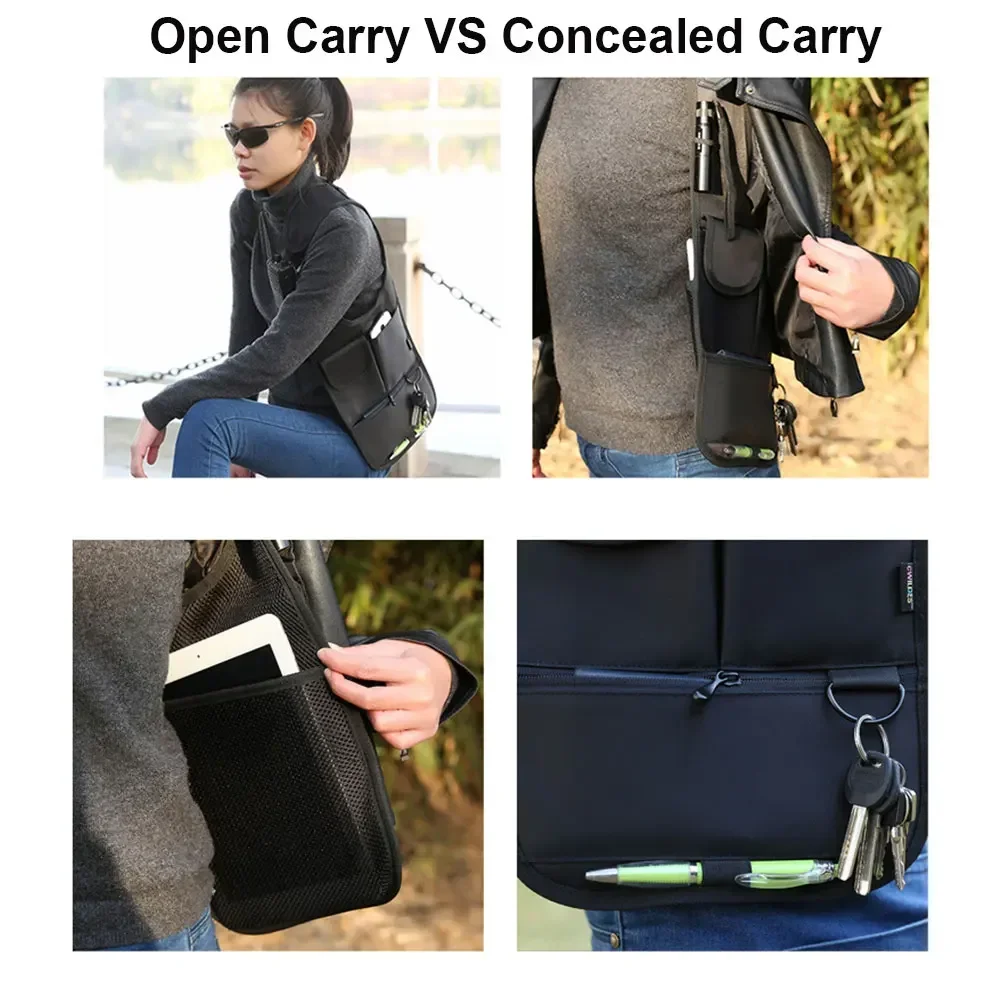 

Outdoor Accessories Phone Holder Pouch Anti-Theft EDC Shoulder Bag Right/Left Hand Burglarproof Bag Underarm Armpit Bag