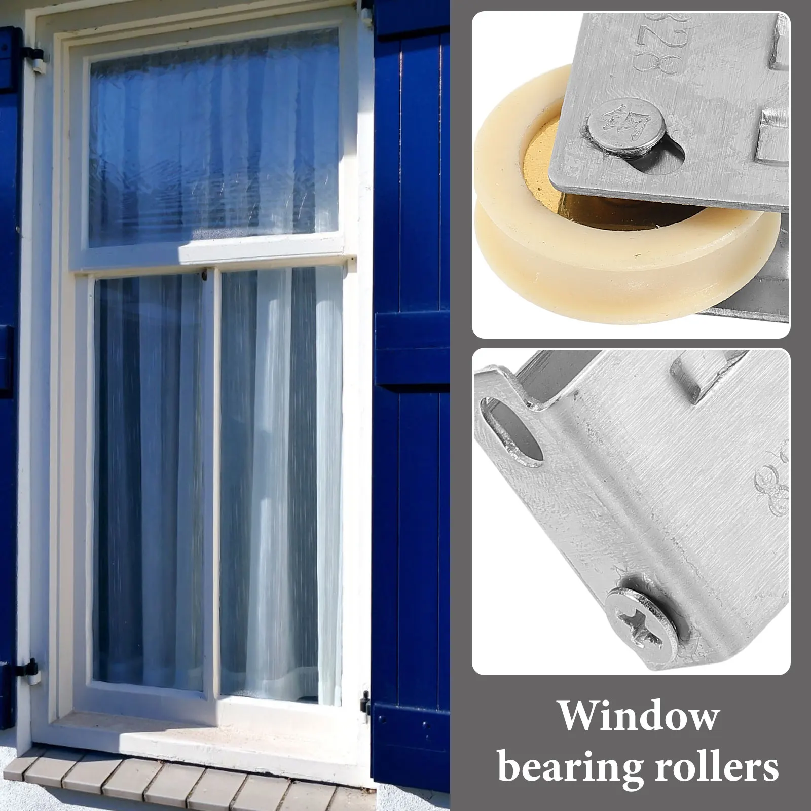 Adjustable Stainless Steel Sliding Door Pulley Roller for Heavy Duty Window Cabinet Tracks Quiet Wear Resistant Door Guide Wheel