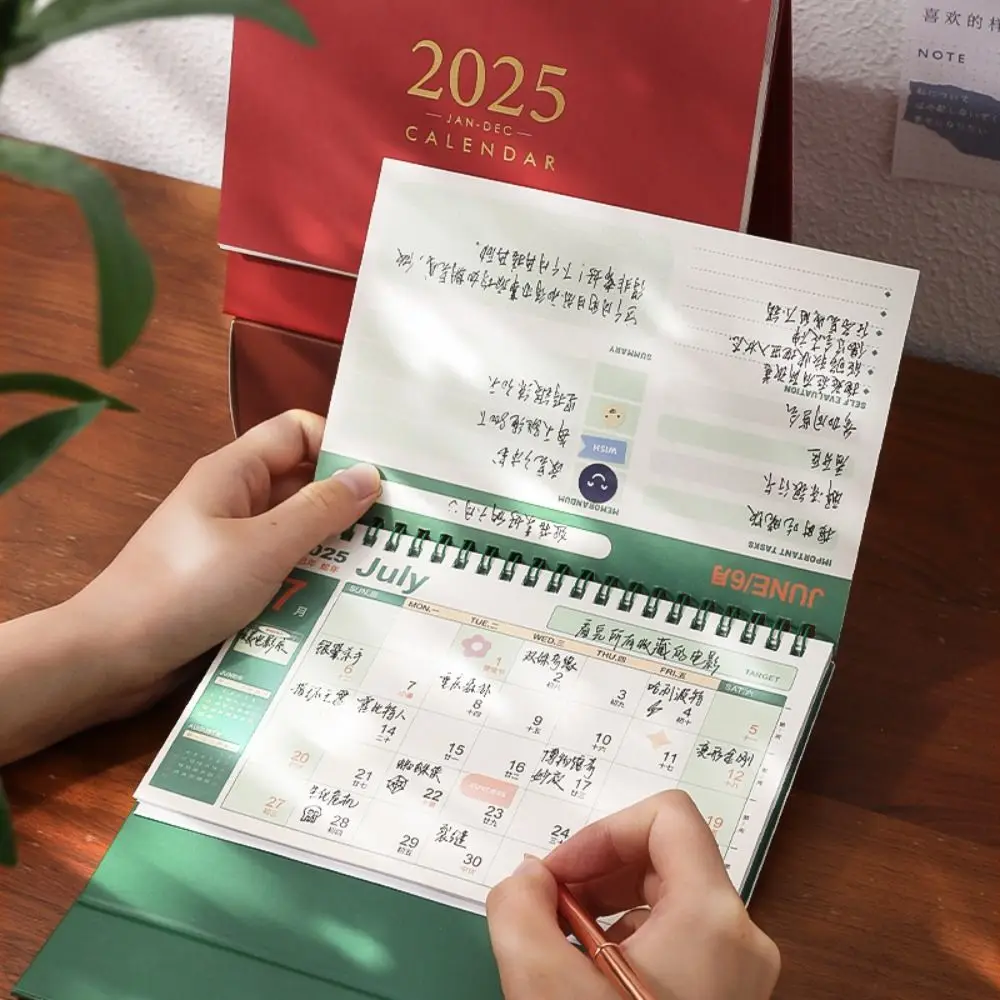 

Креативный календарь на 2024-2025 годы, плотная бумага, 2024, стоячий флип-календарь, годовая повестка дня, список дел, настольный календарь, студенческие канцелярские принадлежности