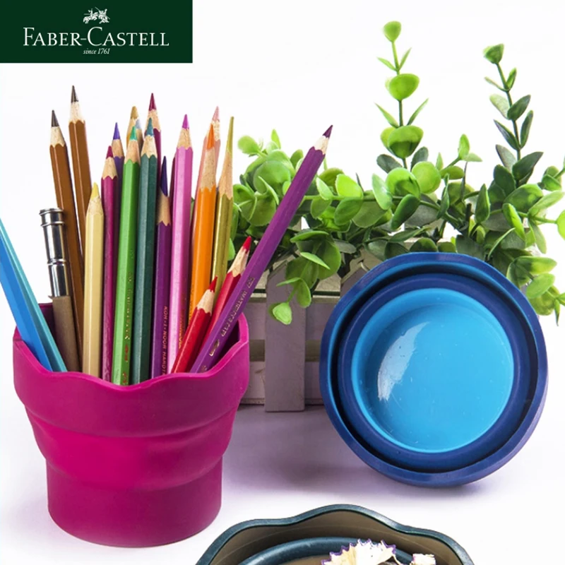 Faber Castell 1815 Clic & Go Artist Scalable Telescopic Water Cup Paint Brush Washer Folding Washing Bucket Retractable