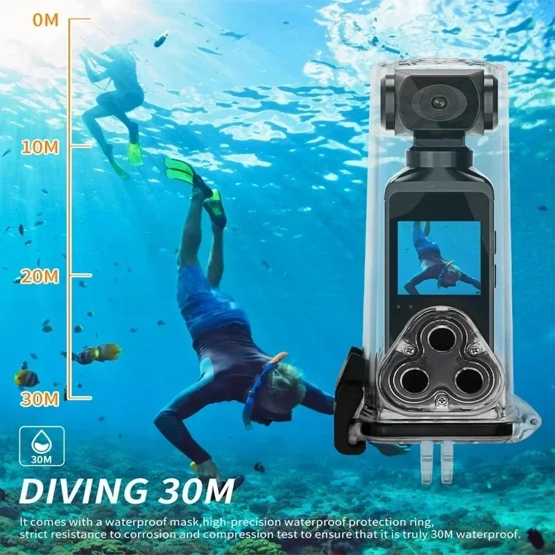 270° Rotatable Pocket 4K HD Action Camera with Optical Image Stabilizer and Waterproof Case