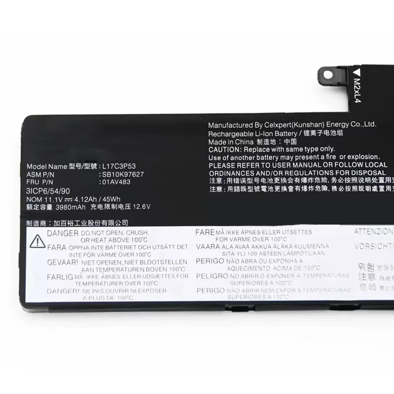 L17C3P53 L17L3P53 11.1V 45Wh Laptop Battery for Lenovo ThinkPad S2 Yoga L380 L390 L17M3P55