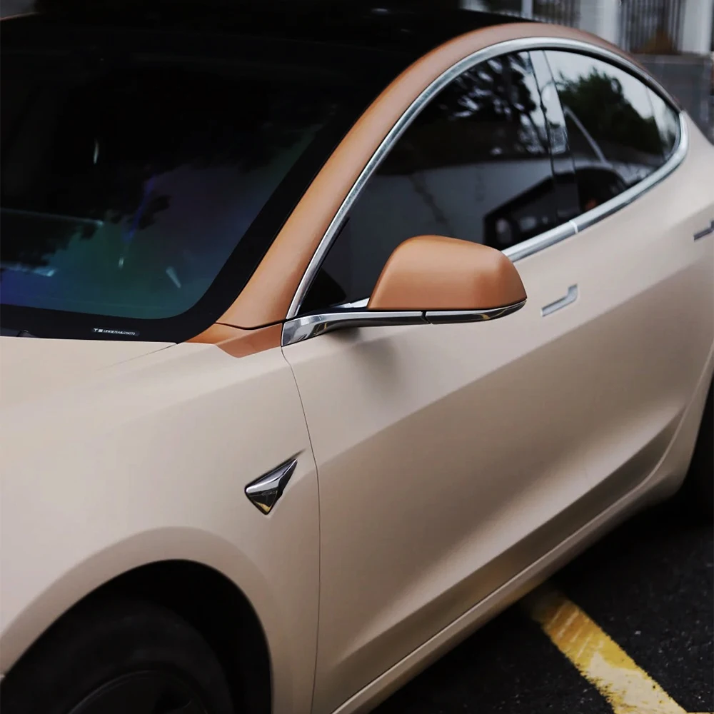 

Matte Mocha Latte Car Sticker Wrap Vinyl Film Color Change PET Bubble Free Film PVC Decal Car Accessories Interior Exterior