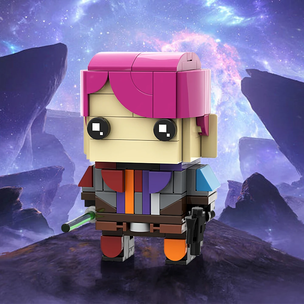 نموذج لبنات بناء حرب النجوم للأطفال ، Brickheaders ، Ahsokas ، Padawan ، شخصيات الحركة ، لعبة الطوب ، هدية ، MOC ، Sabine Wren