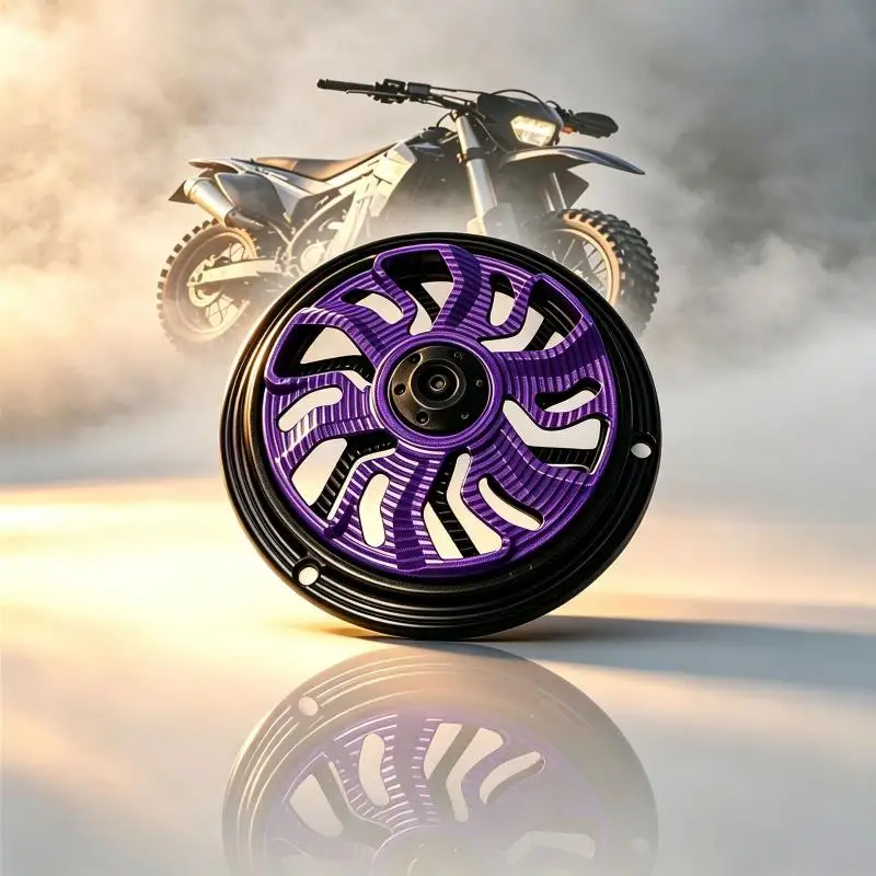 Universal Motorcycle Rotating Fan Cover Lightweight Plastic Spinner Radiator No Extra Burden for Long Distance Motorcycle Travel