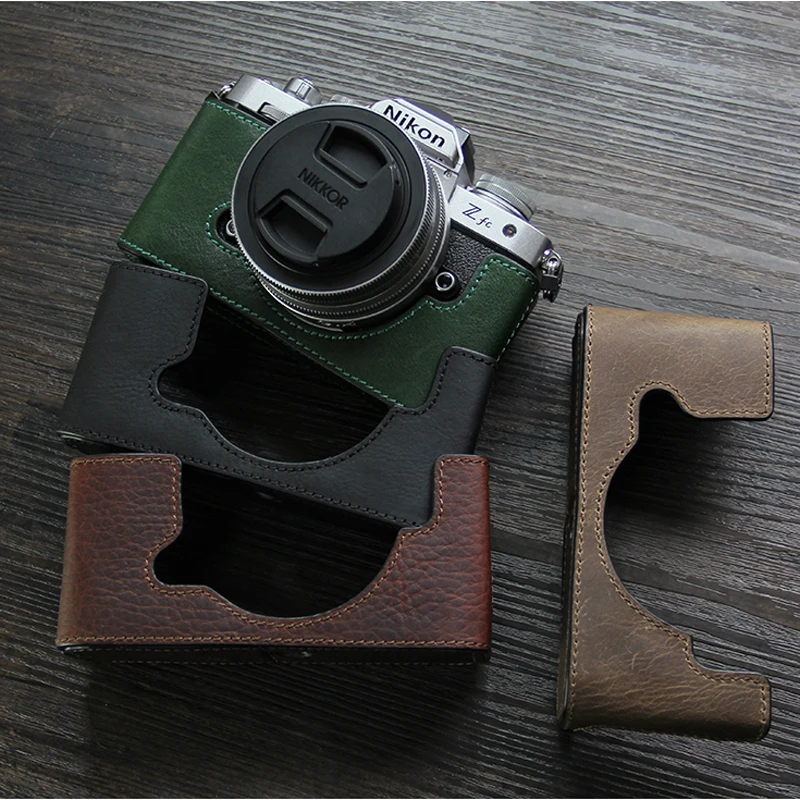 手作り本革カメラケース半身 Nikon Zfc ZFC ZF - AliExpress 44