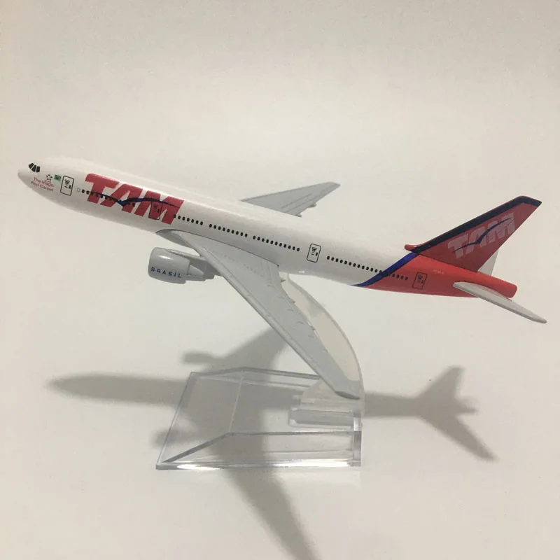 JASON TUTU 1/400 Scale Diecast Metal Brazilian Airlines TAM Boeing 777 Aircraft Model 16CM Miniature Authentic Collectible Gift