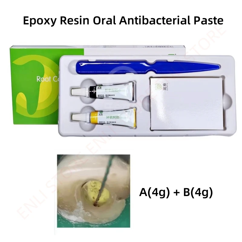

GUANY Стоматологическая эпоксидная паста для фитинга корневых каналов, эндогерметизирующая наполнитель, эпоксидная смола AH Plus, герметик, паста, цемент, 4 г * 2 (A + B)