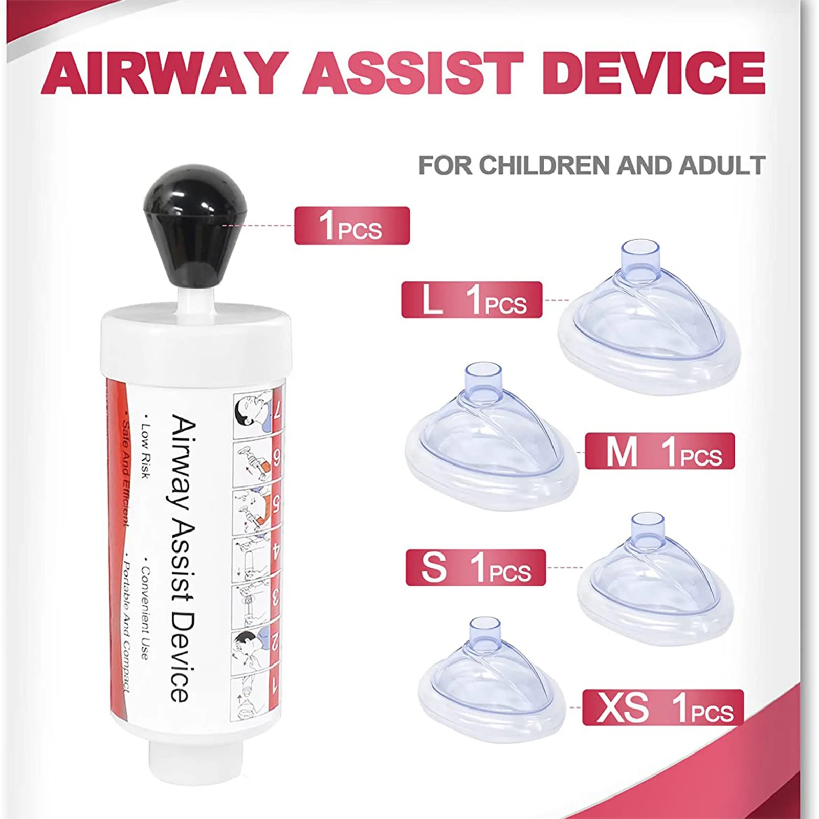 Upgrade Anti Choking Device Choking Emergency Life Saving Portable Suction Vac Anti Choke Device First Aid Kit for Kids Adults