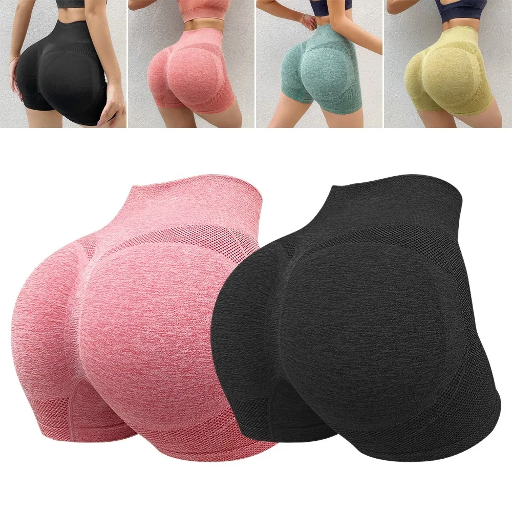 Fashion High Waist Women Shorts Lift Butt Push Up Fitness Shorts High Elasticity Sportswear Fabric Leggings Training