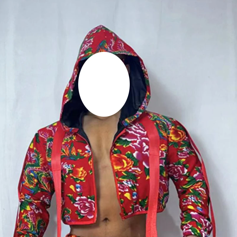 New Bar Nightclub Dj Ds Gogo Dancer Costume Men Halloween Pole Dance Clothing Muscle Man Sexy Rave Outfits Stage Clothes Set ﻿