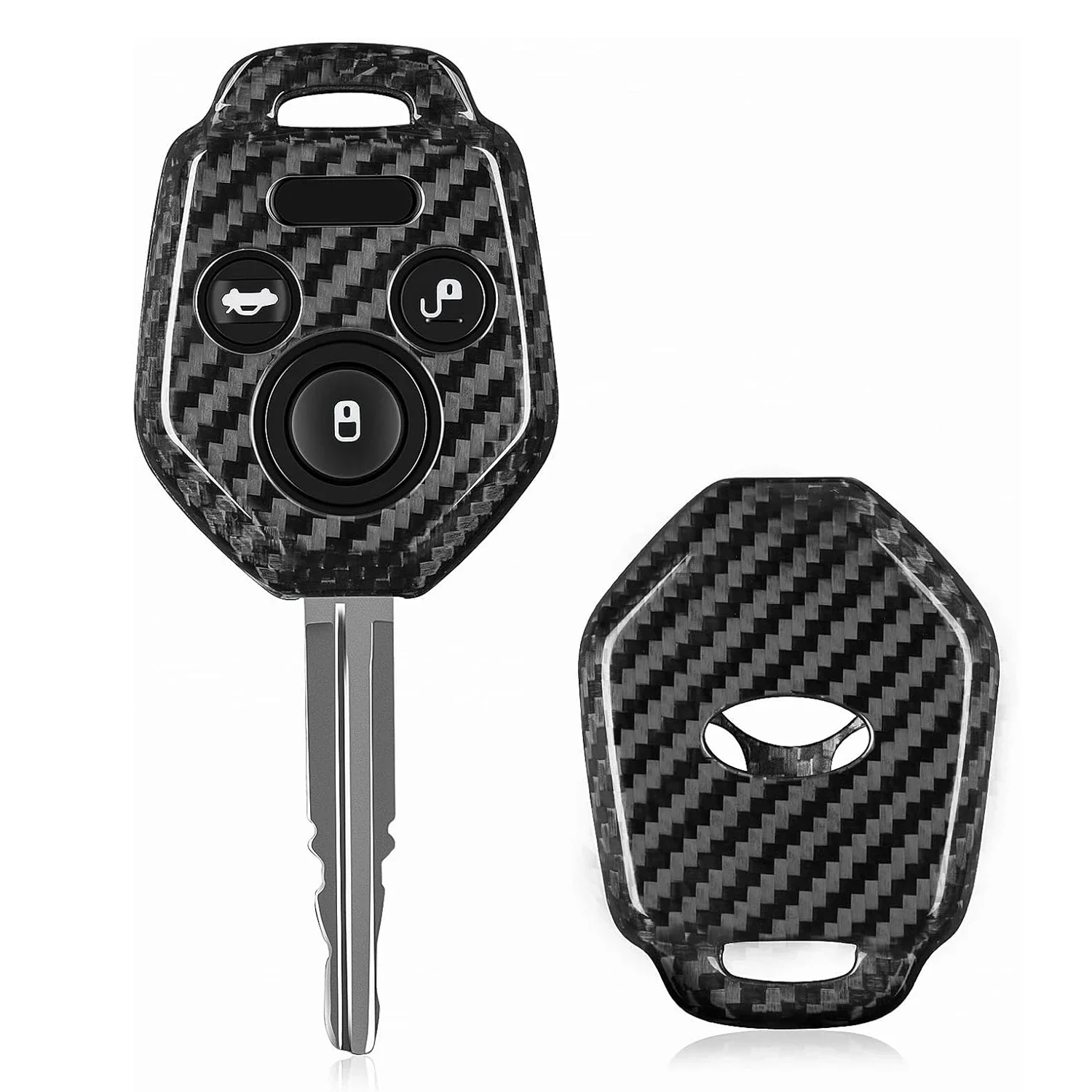 

For Subaru WRX Key Fob Cover Real Carbon Fiber 3D Texture Key Fob Protector Fits For Impreza WRX Car Key Case Shell Accessories