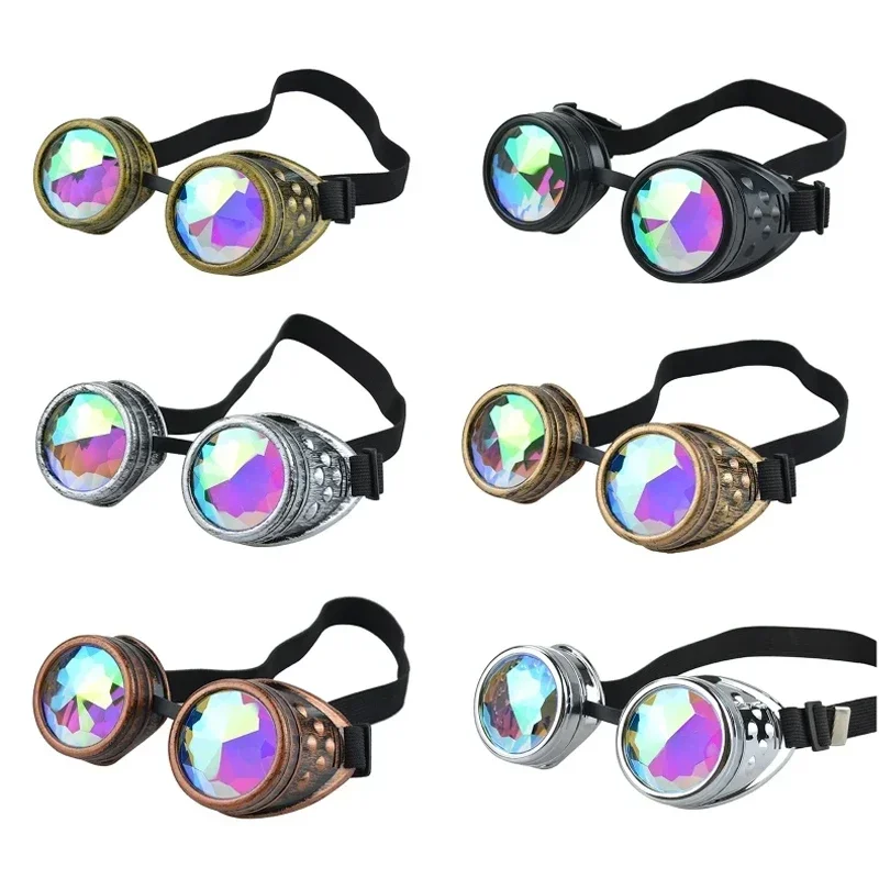 

Vintage Steampunk Glasses Gothic Style Helmets Cosplay Halloween Decorations Heavy Metal Driver Goggles Eclipse Lenses