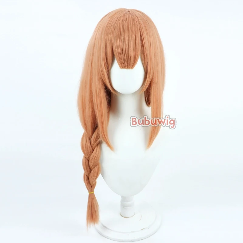 Bubuwig Synthetic Hair Iochi Mari Cosplay Wigs Blue Archive Iochi Mari 80cm Long Straight Orange Braided Cos Wig Heat Resistant